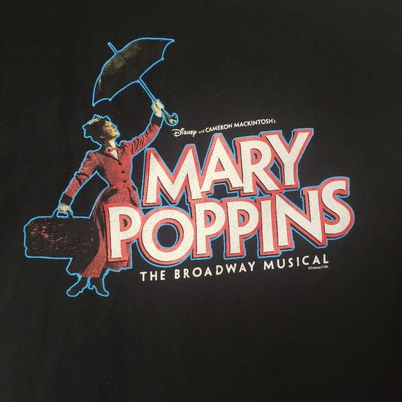 💕 Set of 2 Mary Poppins Graphic Short Sleeves Tee M - Picture 3 of 8